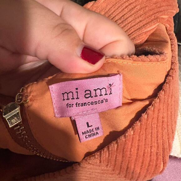 Orange corduroy mini dress|Fall Pumpkin patch | Babydoll y2k - Picture 5 of 5